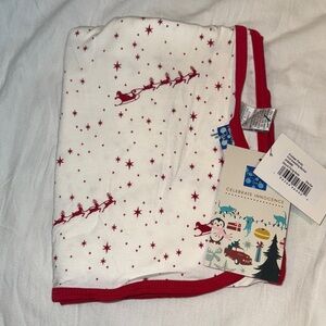 Kickee pants natural flying Santa swaddle blanket nwt